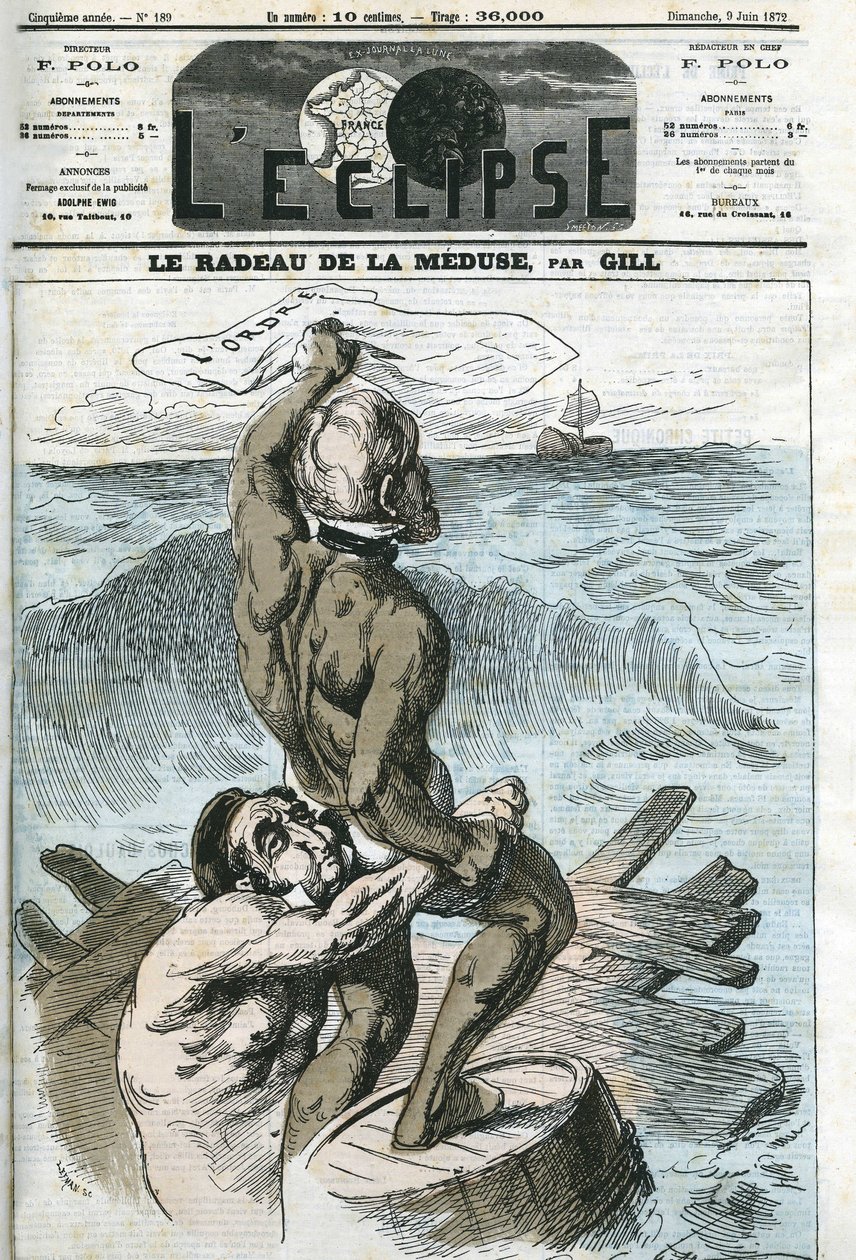 フランスの政治家、ウジェーヌ・ルーエ（1814-1884）とクレマン・デュベルノワ（1836-1879）。6月9日付ジルの「L