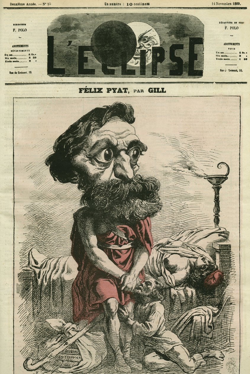 フェリックス・ピャット（1810-1889）は、フランスの弁護士、文学者、政治家。11月14日付ジルの「L