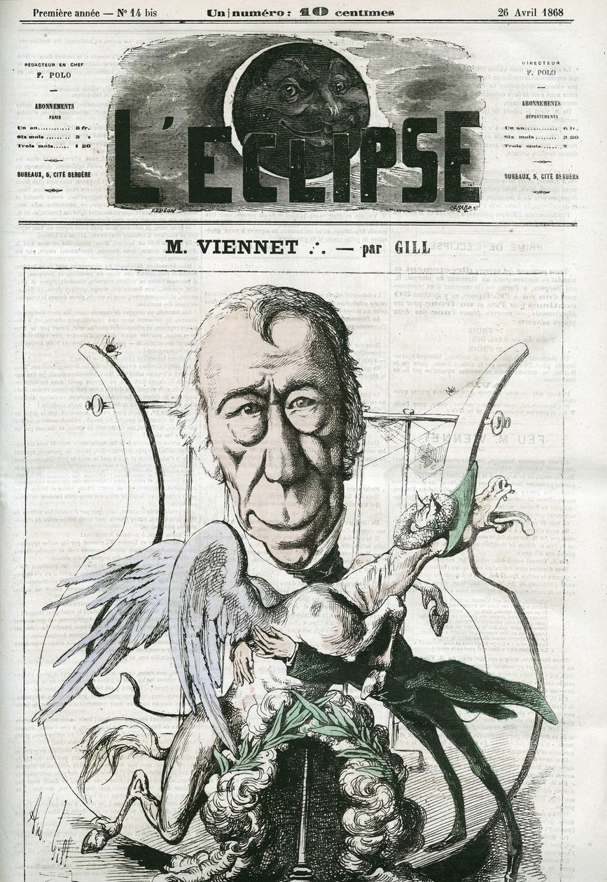 Jean-Pons-Guillaume Viennet (1777-1868), フランスの詩人、劇作家、政治家。4月26日付ギル社「L