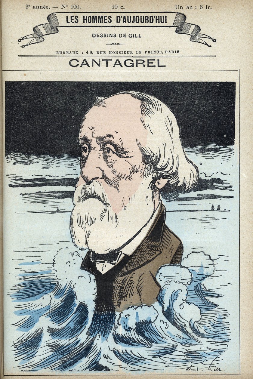 フェリックス・フランソワ・ジャン・カンタグレル（1810-1887）の肖像。パリのギルによる漫画。 作： アンドリュー・ギル