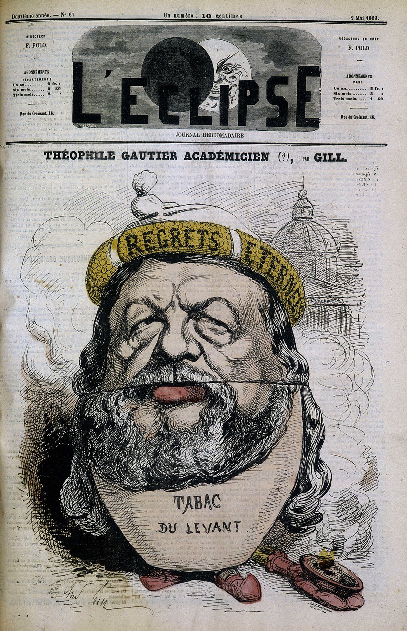Théophile Gautier - by Gill, in "L