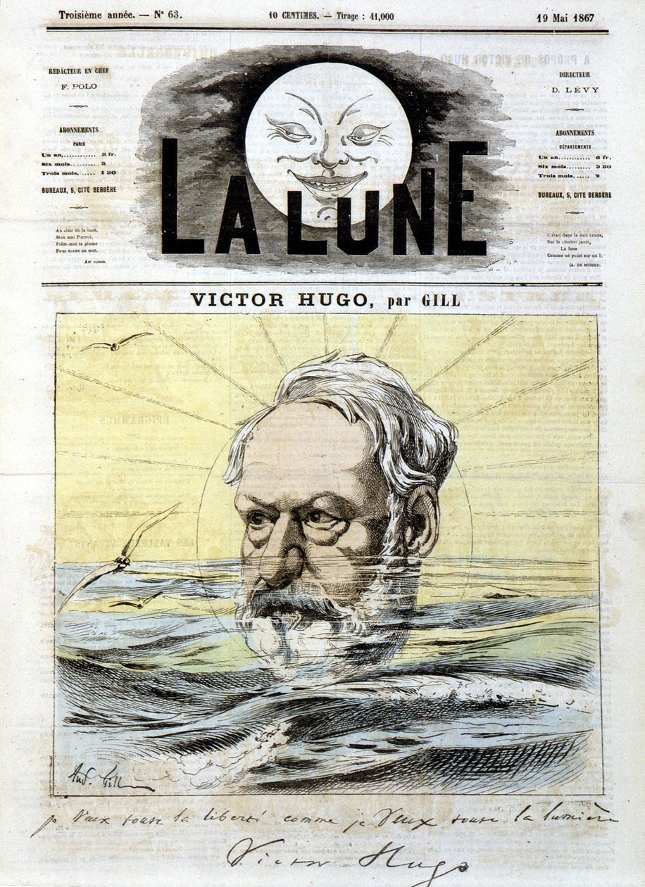 ヴィクトル・ユゴー - ギルによる、1867年5月19日からの「La Lune」にて。 作： アンドリュー・ギル