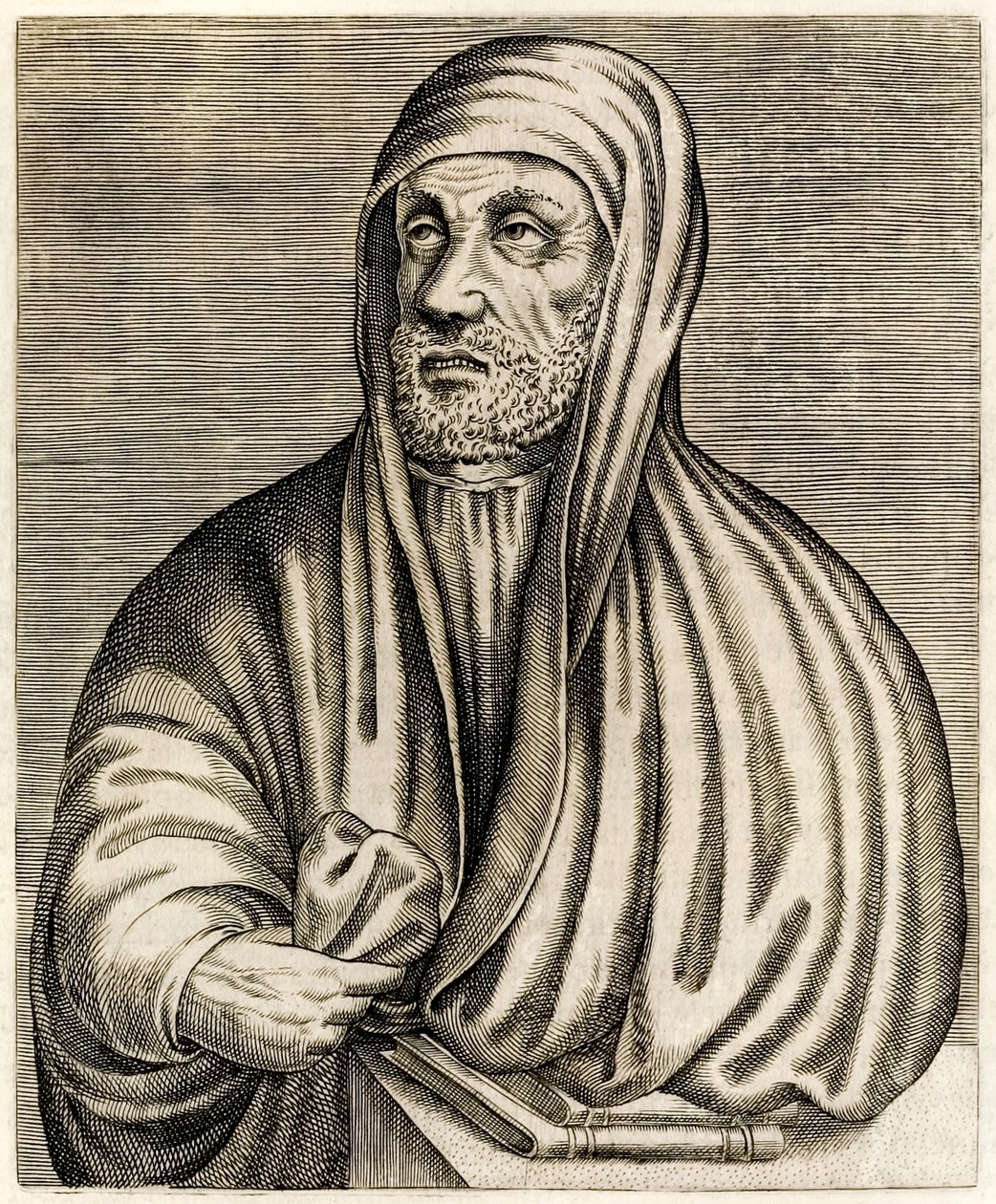 AvicennaまたはIbn Sina：1584年に出版されたAndréThévetによるTrue Portraitsからのペルシア語のpolymath 作： アンドレ・テベ