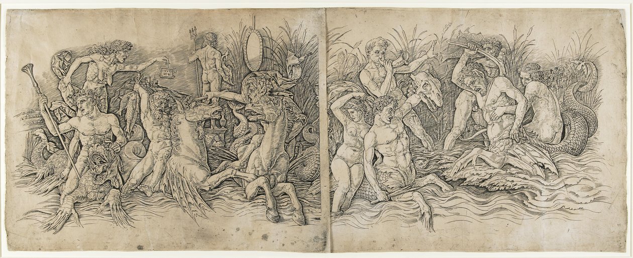 海の神々の戦い、1470年代 作： アンドレア・マンテーニャ