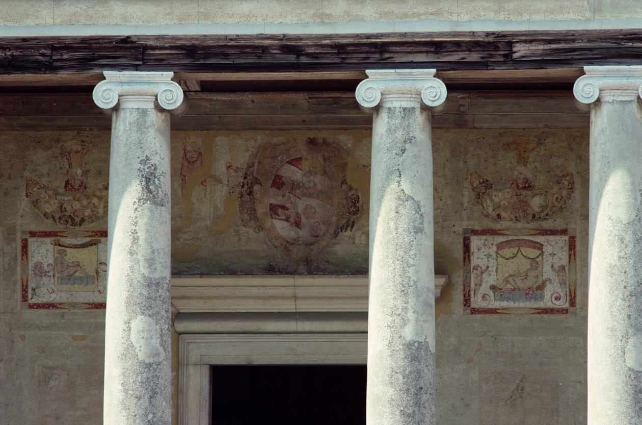 Andrea Palladio（1508-80）によって1554-63年に建てられた柱廊からのイオンカラム 作： アンドレア・パラディオ