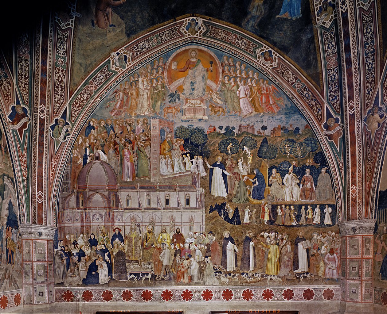 1369年頃のスペインのチャペルの教会の過激派と凱旋 作： アンドレア・ディ・ボナイウト