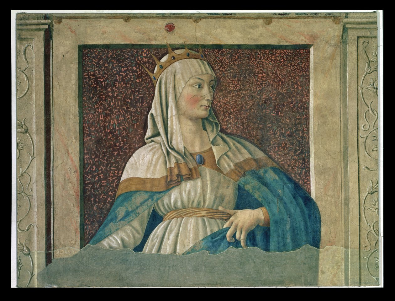 有名な男性と女性のヴィラカルドゥッチシリーズのエスター女王、1450年頃 作： アンドレア・デル・カスターニョ