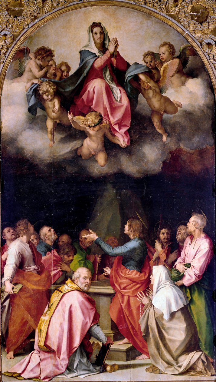 Assumption Passerini アンドレア・デル・サルト（1486-1531）の絵画 1522年 薄さ379x222 cm フィレンツェ、パラッツォ・ピッティ 作： アンドレア・デル・サルト