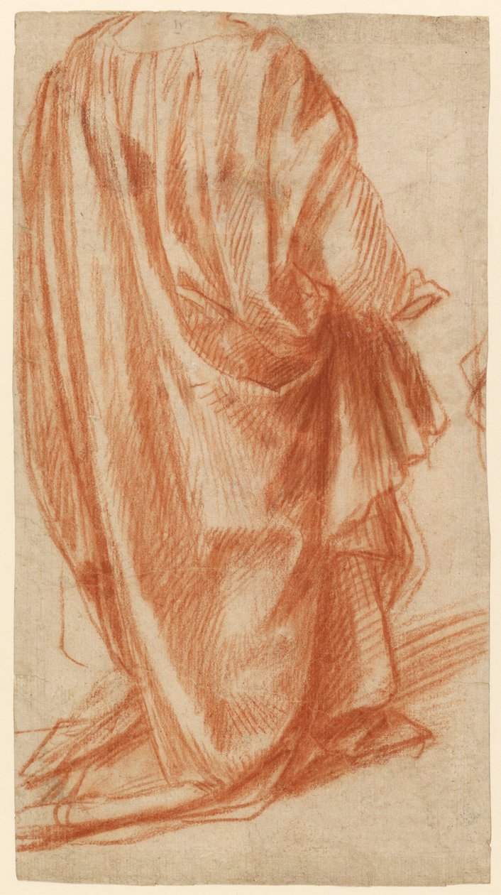 Studie von Drapierungen (recto); Studie eines nackten Mannes (verso) 作： アンドレア・デル・サルト