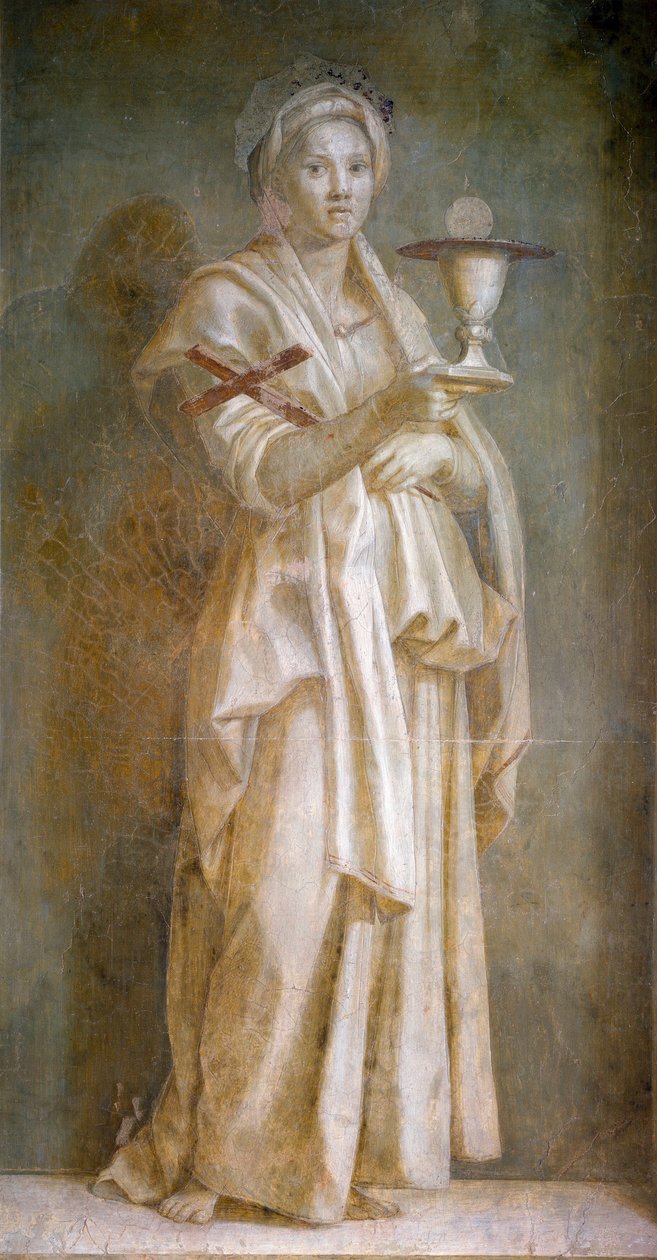 La Faith フレスコ画 Andrea del Sarto (1486-1531) 1522 Dim. 194x110 cm Florence, Chiostro dello Scalzo 作： アンドレア・デル・サルト