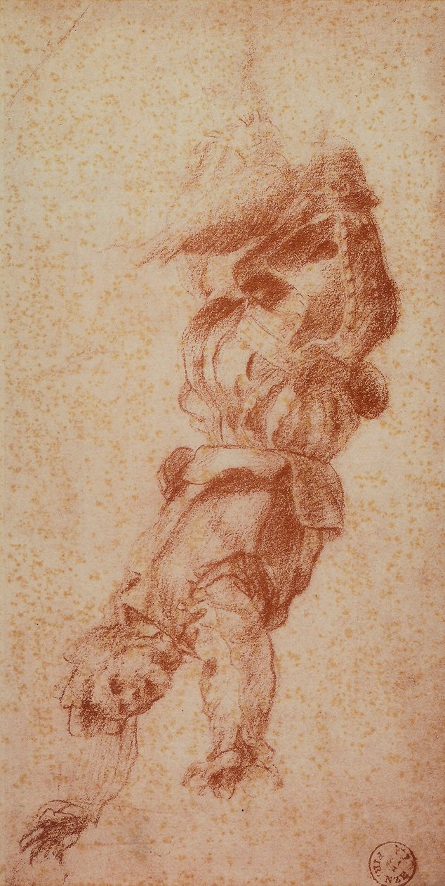 邪悪な人物;アンドレア・デル・サルトの絵。内閣描画と版画、ウフィツィ美術館、フィレンツェ 作： アンドレア・デル・サルト
