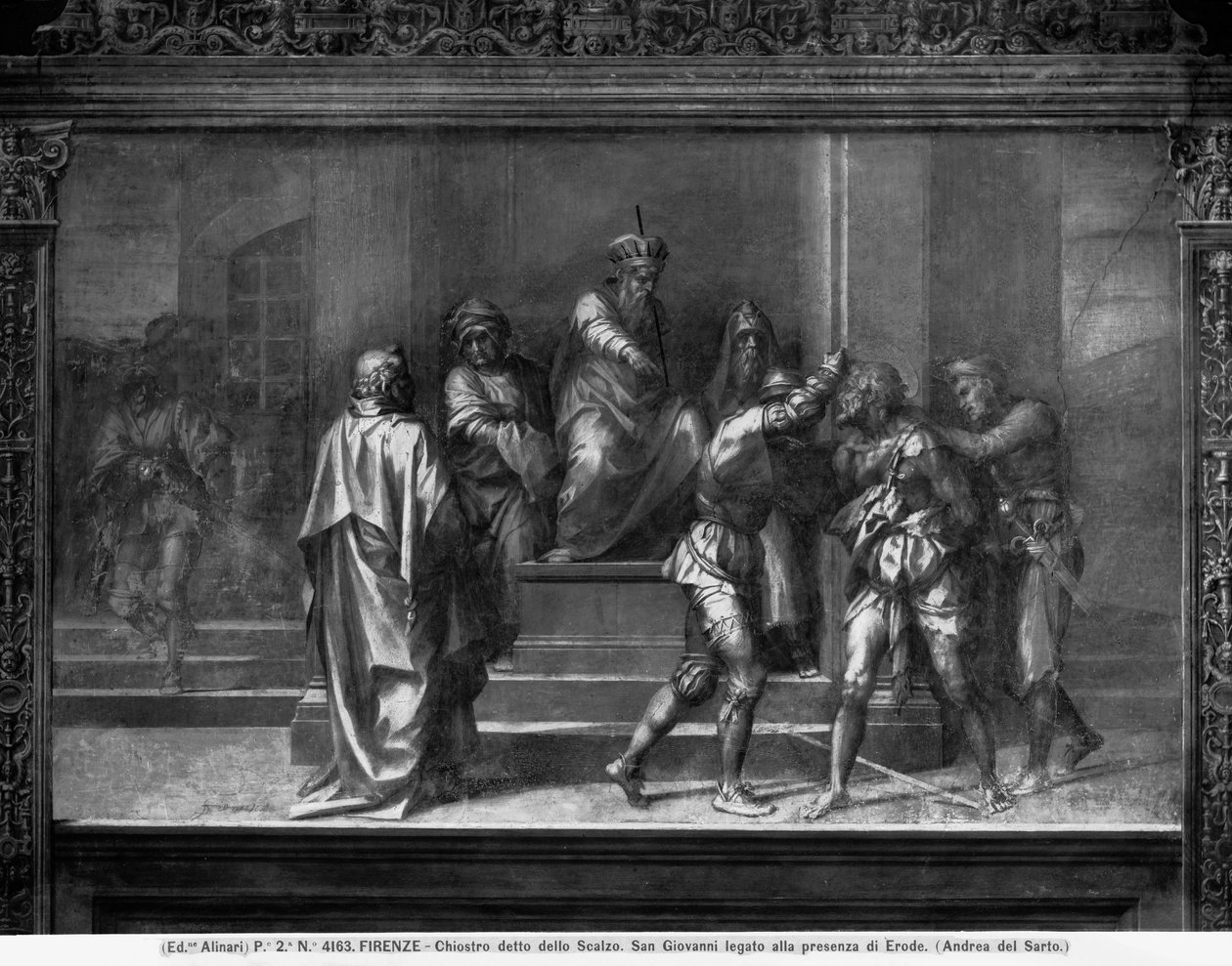 聖ヨハネの逮捕」1520年頃（フレスコ画 作： アンドレア・デル・サルト