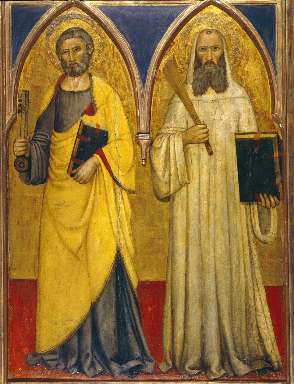 聖ペテロと聖パウロ-アンドレ・ドルカーニャ（1329-1389）作、マントン美術館蔵 作： アンドレア・ディ・シオーネ・オルカーニャ