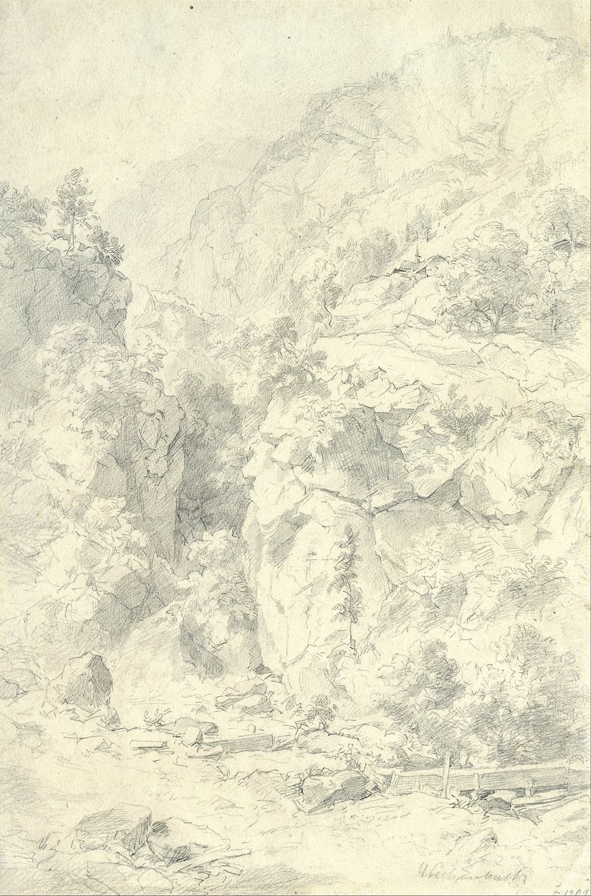 山岳風景 作： アンドレアス・アーヘンバッハ