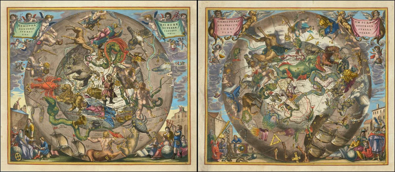 オーストリアの風景と大地 - Haemisphaerium Scenographicum Australe Coeli Stellati et Terrae 作： アンドリュー・セラリウス