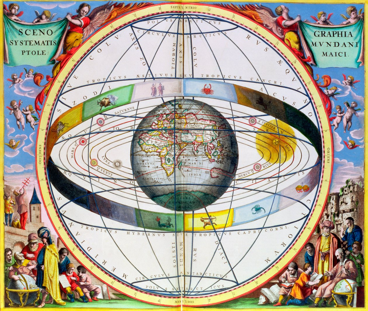 キリスト教の星座の地図、1660～1661 年 作： アンドリュー・セラリウス