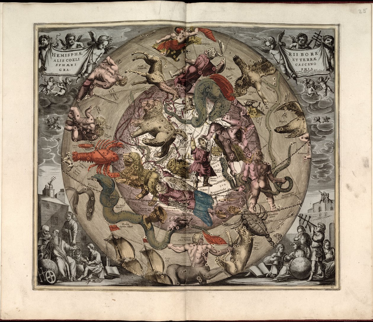 Phillips, 4274. Auch über die Website der Library of Congress als Rasterbild verfügbar. Enthält Index. Einige Platten von Johannes van Loon graviert. Zusätzlich zu den 29 im Inhaltsverzeichnis angegebenen Platten gibt es eine zusätzliche Platte zwischen de von Andreas; Schenk Cellarius