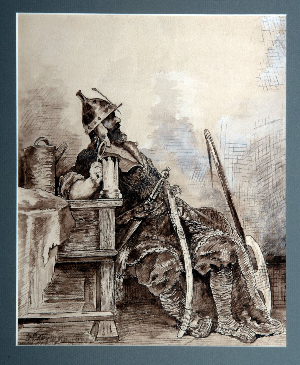 「「英雄のロシアの表現、中世のボガティル、シュヴァリエの過ち」」 Aquarelle de Andrei Petrovich Riabouchkine (Ryabushkin) (1861-1904) 1893 Dim 29,7x26,7 cm Regional Art Gallery、Perm 作： アンドレイ・ペトロヴィッチ・リャブシキン