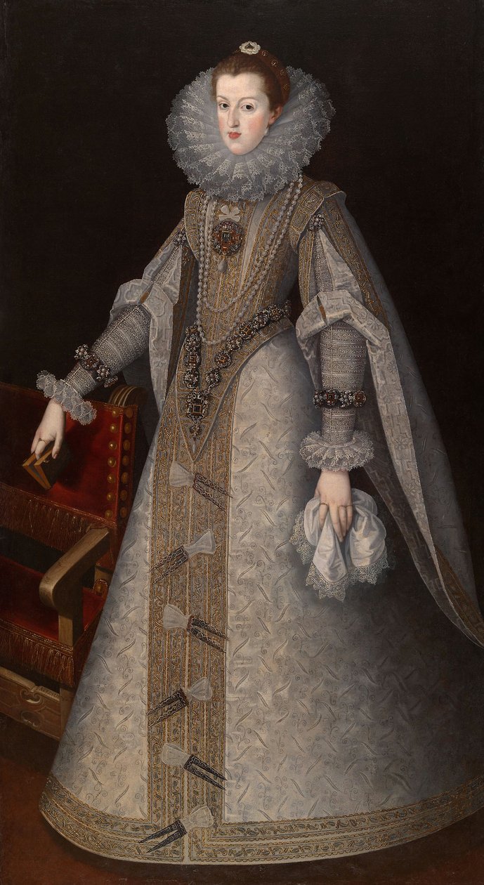 オーストリアのマーガレット、スペインの女王、1610年頃（キャンバスに油彩） 作： アンドレス・ロペス・ポランコ