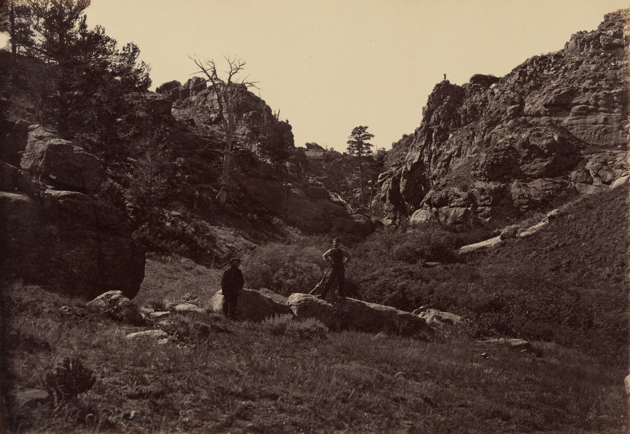 プレート10.デイルズゲート、デイル・クリーク・キヤノン、1869年（写真） 作： アンドリュー・ジョセフ・ラッセル
