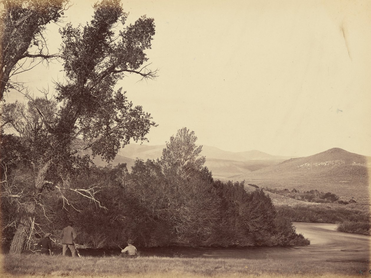 プレート20.1869年、ララミー川の源流（写真） 作： アンドリュー・ジョセフ・ラッセル
