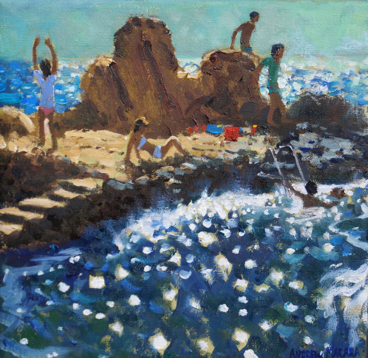 Sea sparkle,Rovinj,2016(油彩・キャンバス) 作： アンドリュー・マカラ