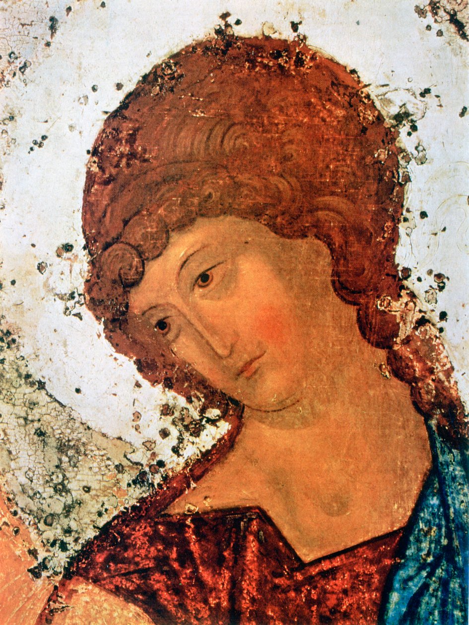 「三位一体」、詳細、c1380-1430 作： アンドレイ・ルブリョフ
