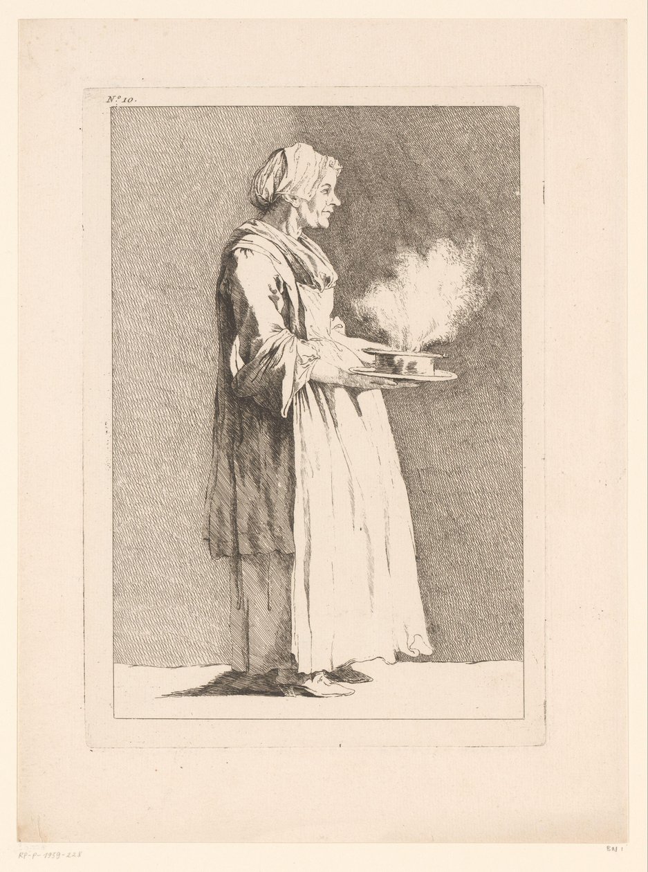 食事をする女性の似顔絵 J. サリー (シリーズ タイトル) の似顔絵 Requeil de caricatures dessinées Par J. Saly et Gravées par A.L. Lalive D.J. (シリーズタイトル) 作： Ange Laurent de、marquisdeRémovilleLalive