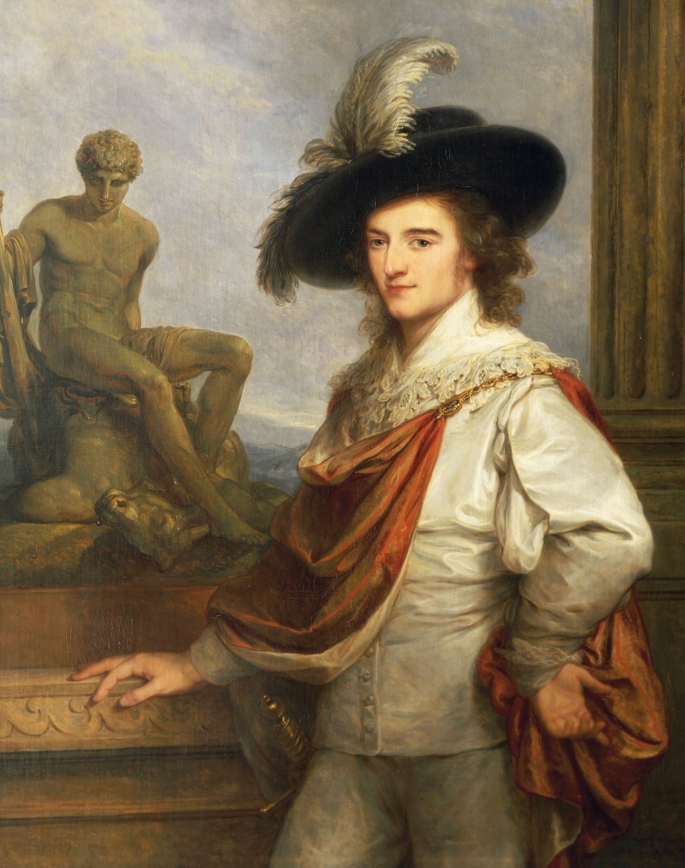 オーストリア、ウィーン、オーストリア人収集家Joseph Johann Graf Friesの油彩・キャンバスによる肖像画 作： アンジェリカ・カウフマン