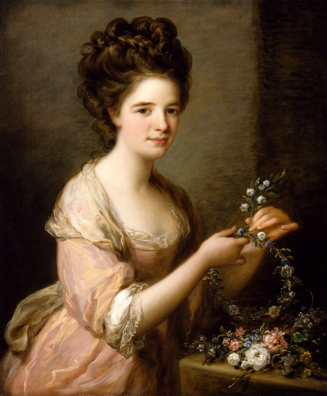 エレノアの肖像、ローダーデール伯爵夫人、c.1780-81（キャンバスに油彩） 作： アンジェリカ・カウフマン