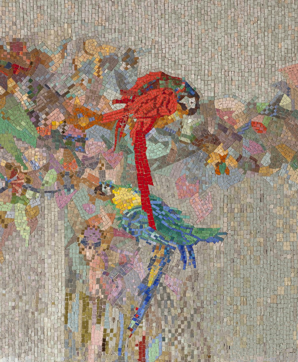 花と鳥、1914年（モザイク） 作： アンジオロ・ダンドレア