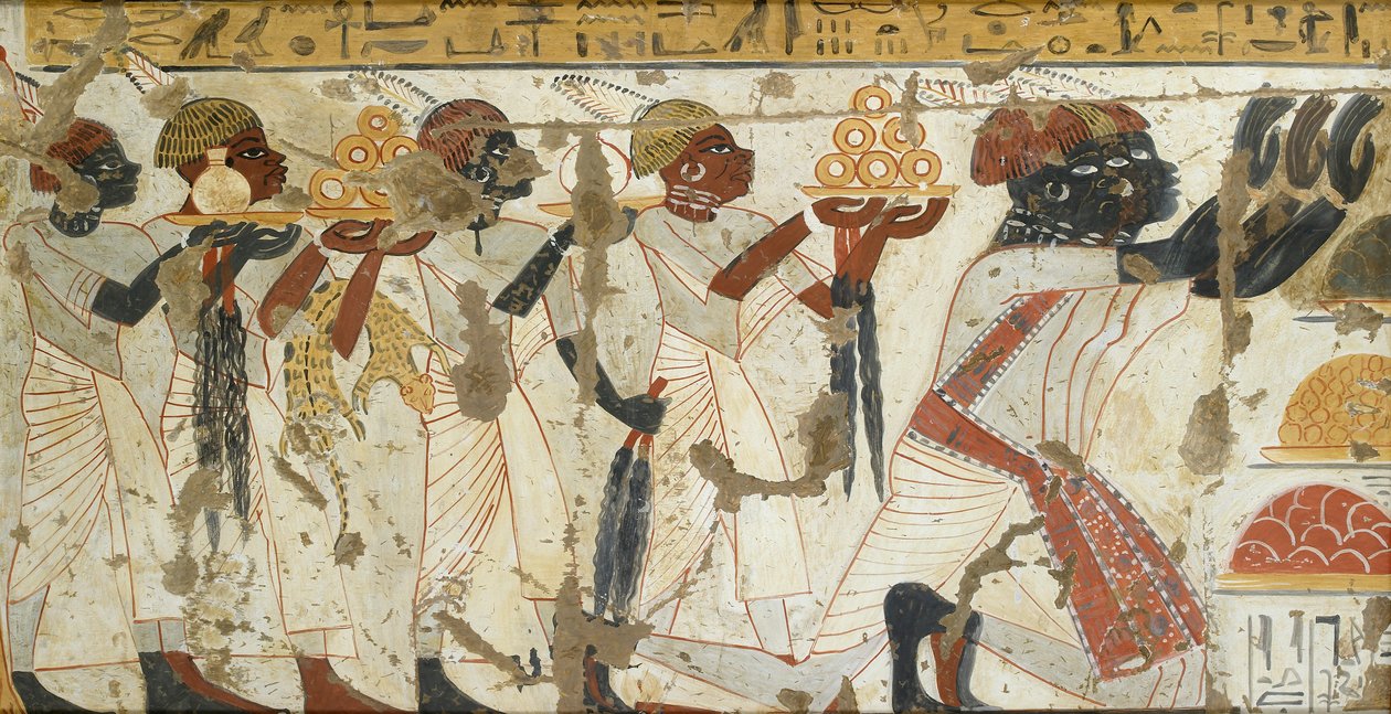ホイの個人墓 40 の壁画の複製、テーベ 1 世、1、75 ～ 78、20 世紀 作： アンナ