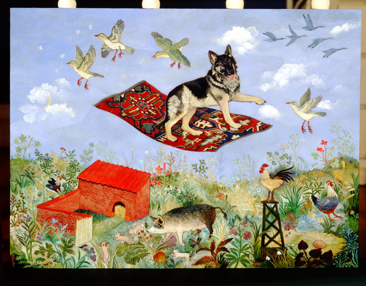 雲を追いかけて, 2010 （アクリル画） 作： 