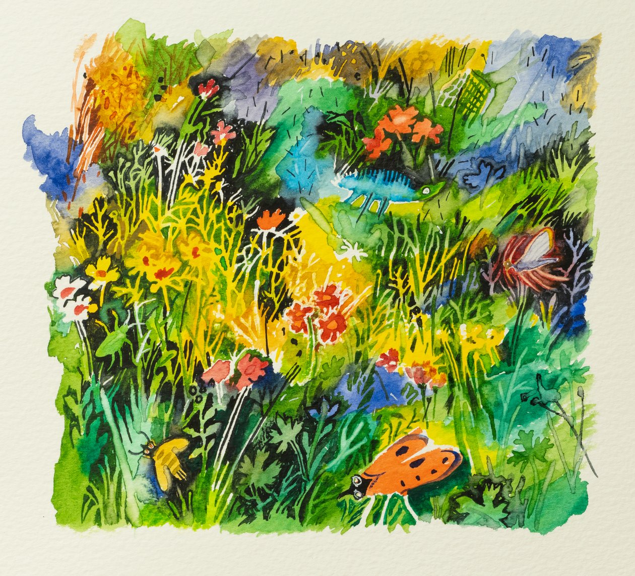 草原の虫、2023年（水彩画） 作： 