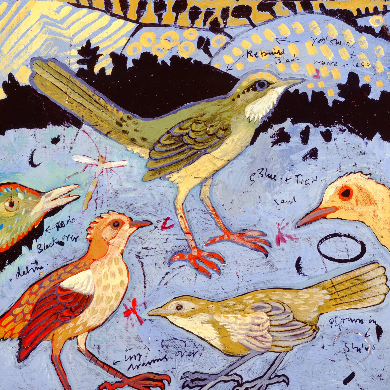 小鳥たち, 2006 （アクリル） 作： 