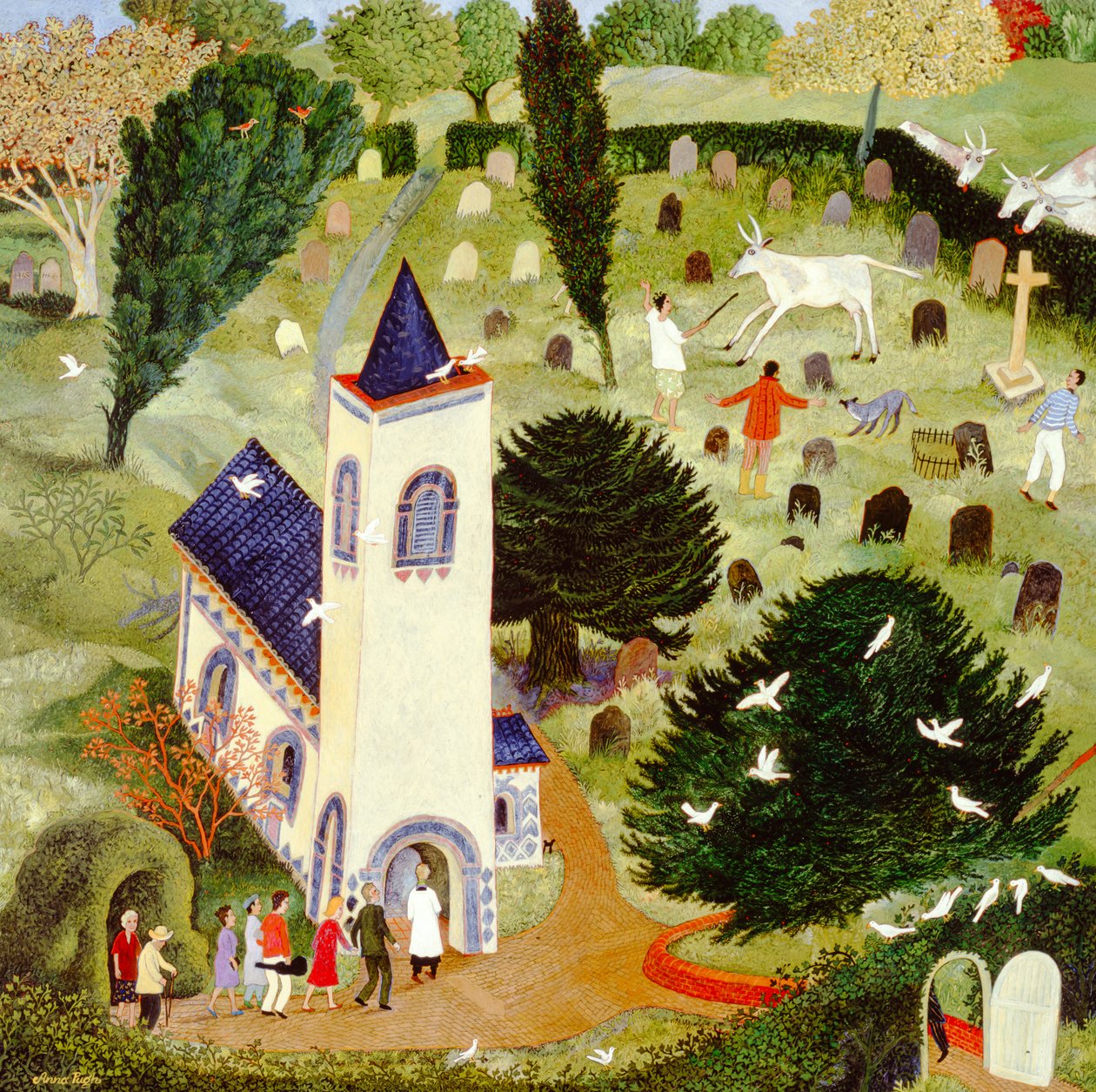 迷い牛、2007年（アクリル画） 作： 