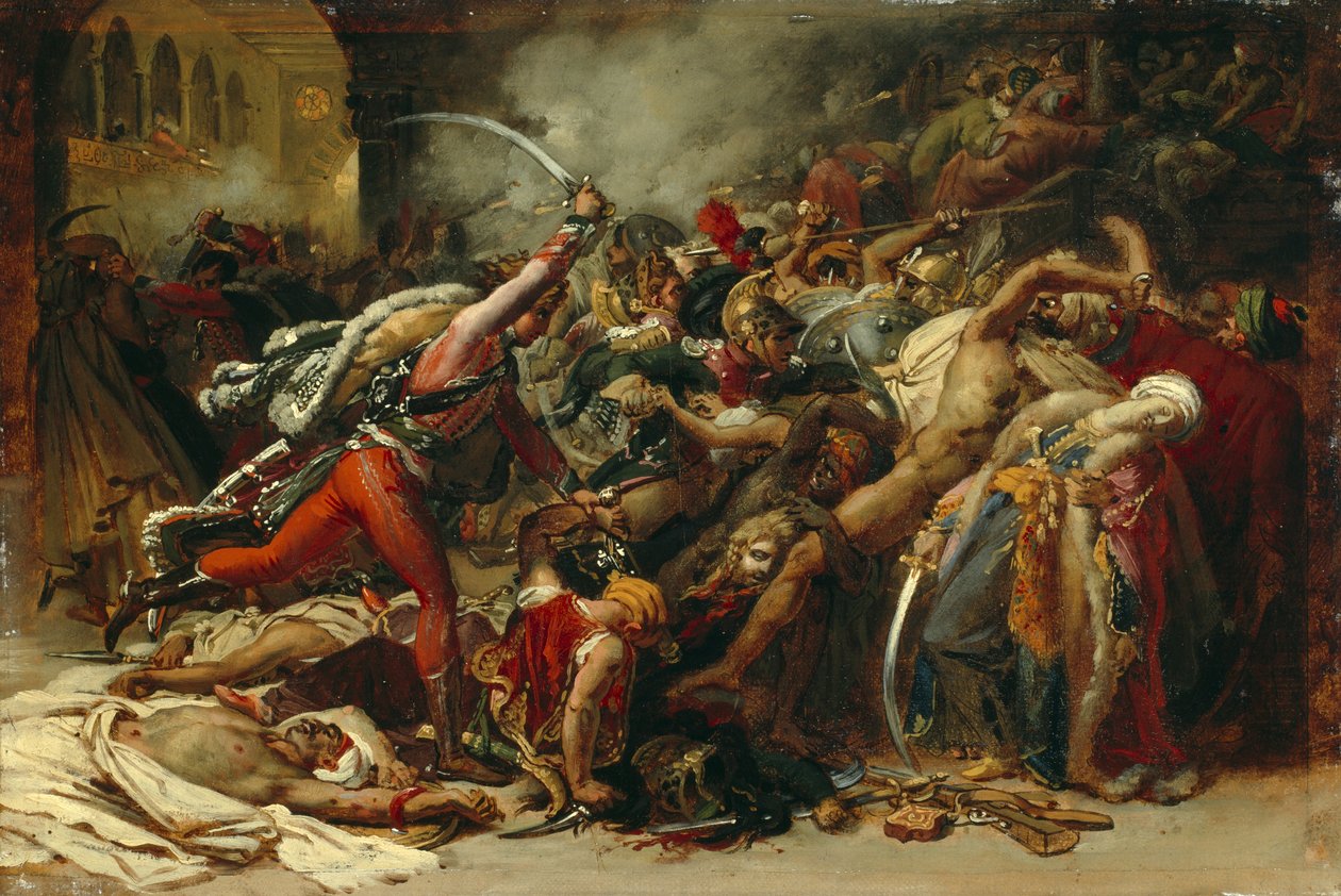 カイロの反乱、1810年頃 作： アン・ルイス・ジロデ・ド・ルーシー・トリオソン