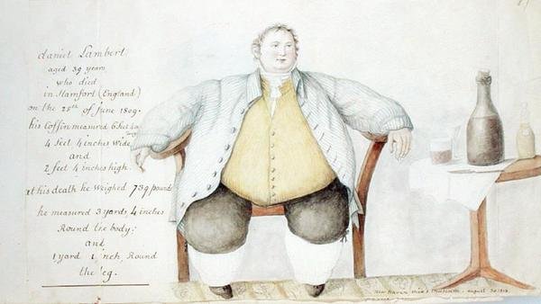 ダニエル・ランバート（1770-1809）1813年（水彩、グラファイト、紙） 作： アンマルグリットハイドドヌーヴィル