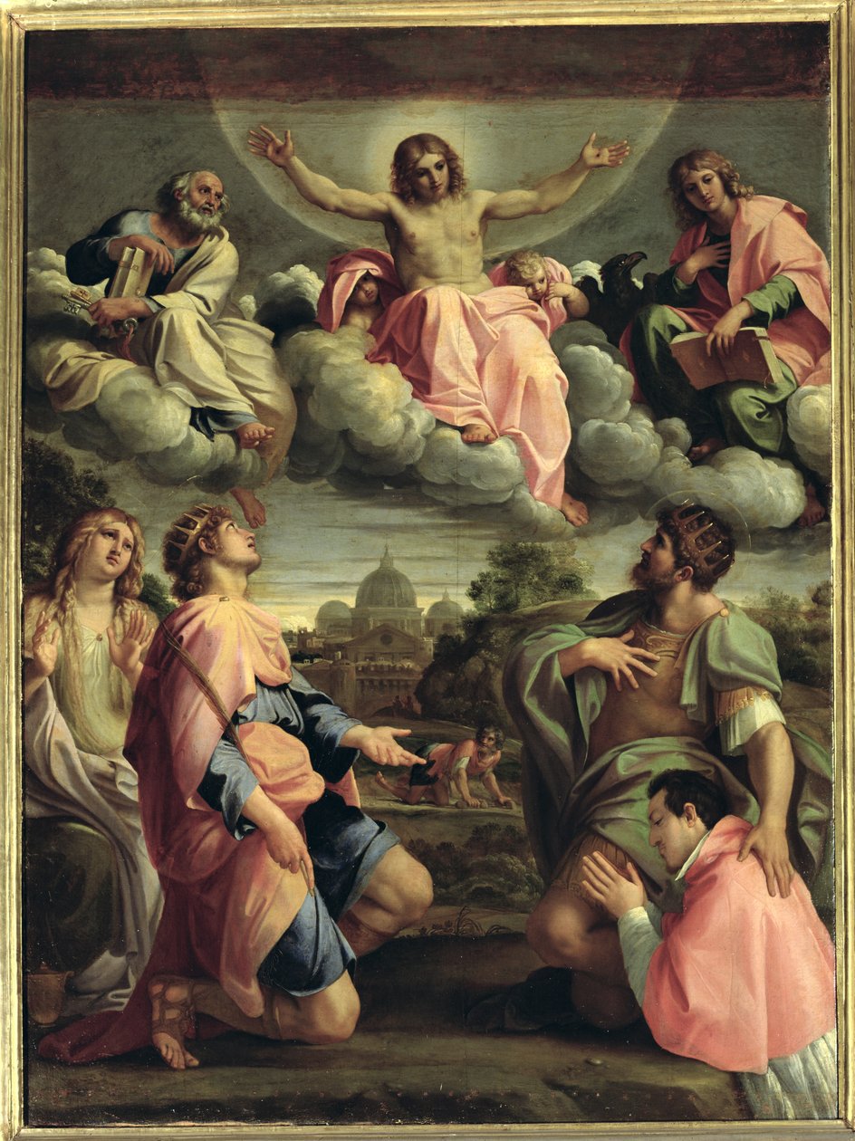 聖徒と栄光のキリスト 作： Annibale Carracci