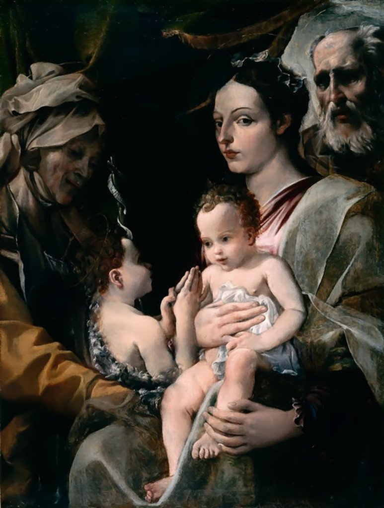 聖エリザベスと聖ヨハネの聖家族 作： Annibale Carracci