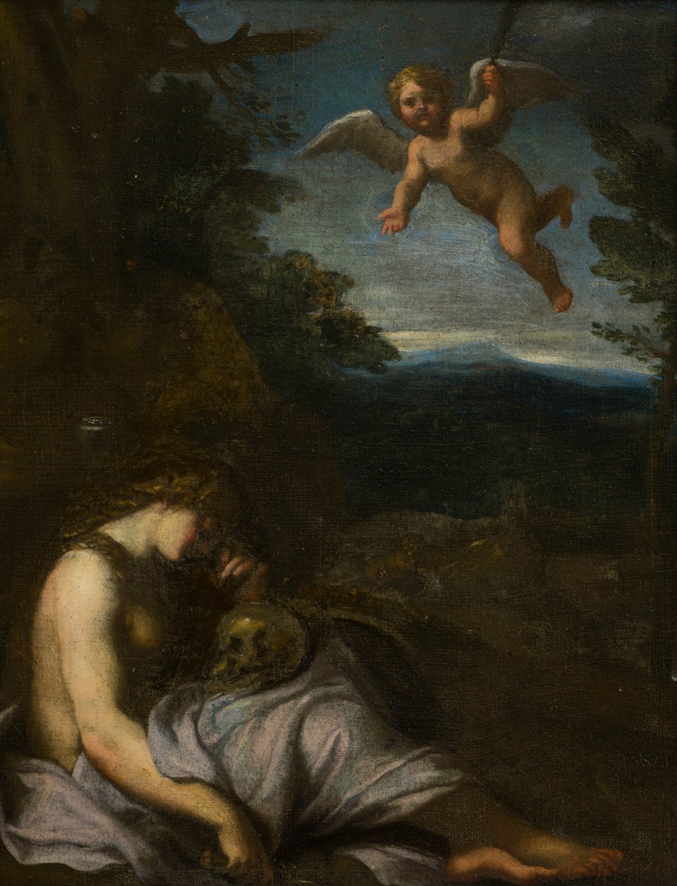 The Penitent Magdalen、c.1580-1609（キャンバスに油彩） 作： アニベール（後）カラッチ