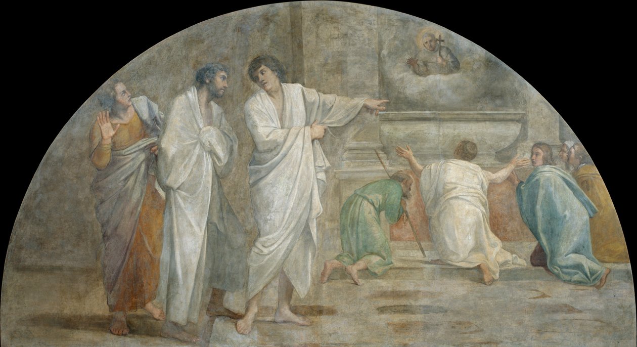 墓の上の聖ディダクスの幻影 作： Annibale Carracci