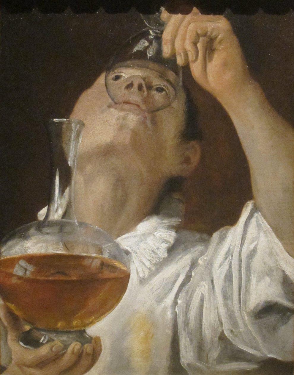 酒を飲む少年 作： Annibale Carracci