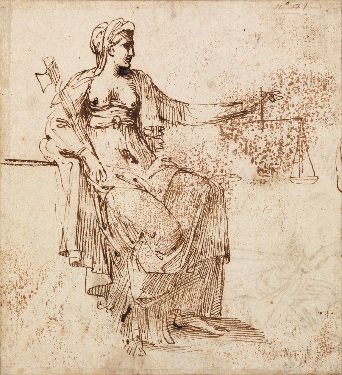 カラッチ-ジャスティス、RCIN 902146 作： Annibale Carracci