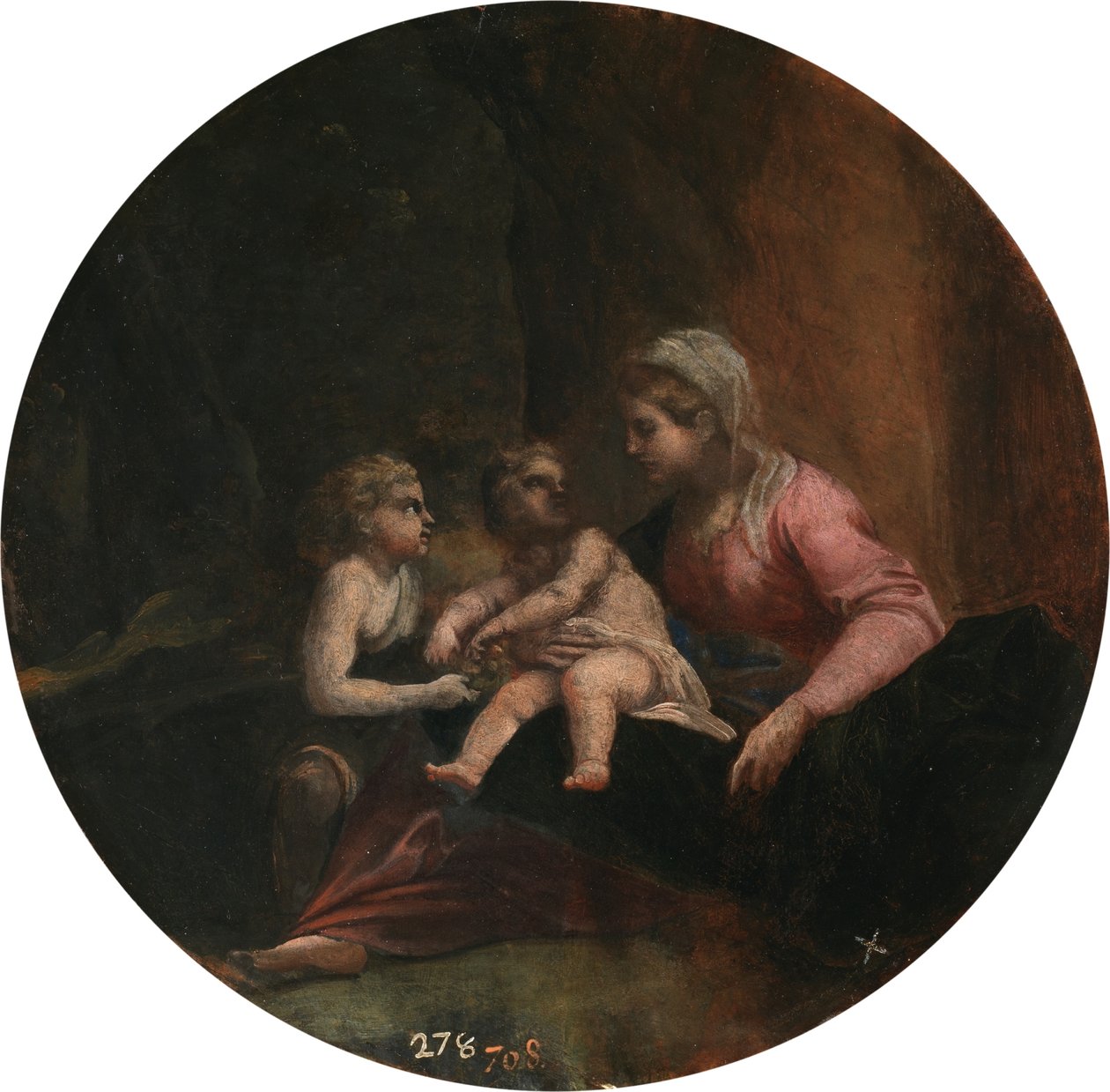 カラッチ - 聖母子と洗礼者ヨハネ、1599-1600年 作： Annibale Carracci