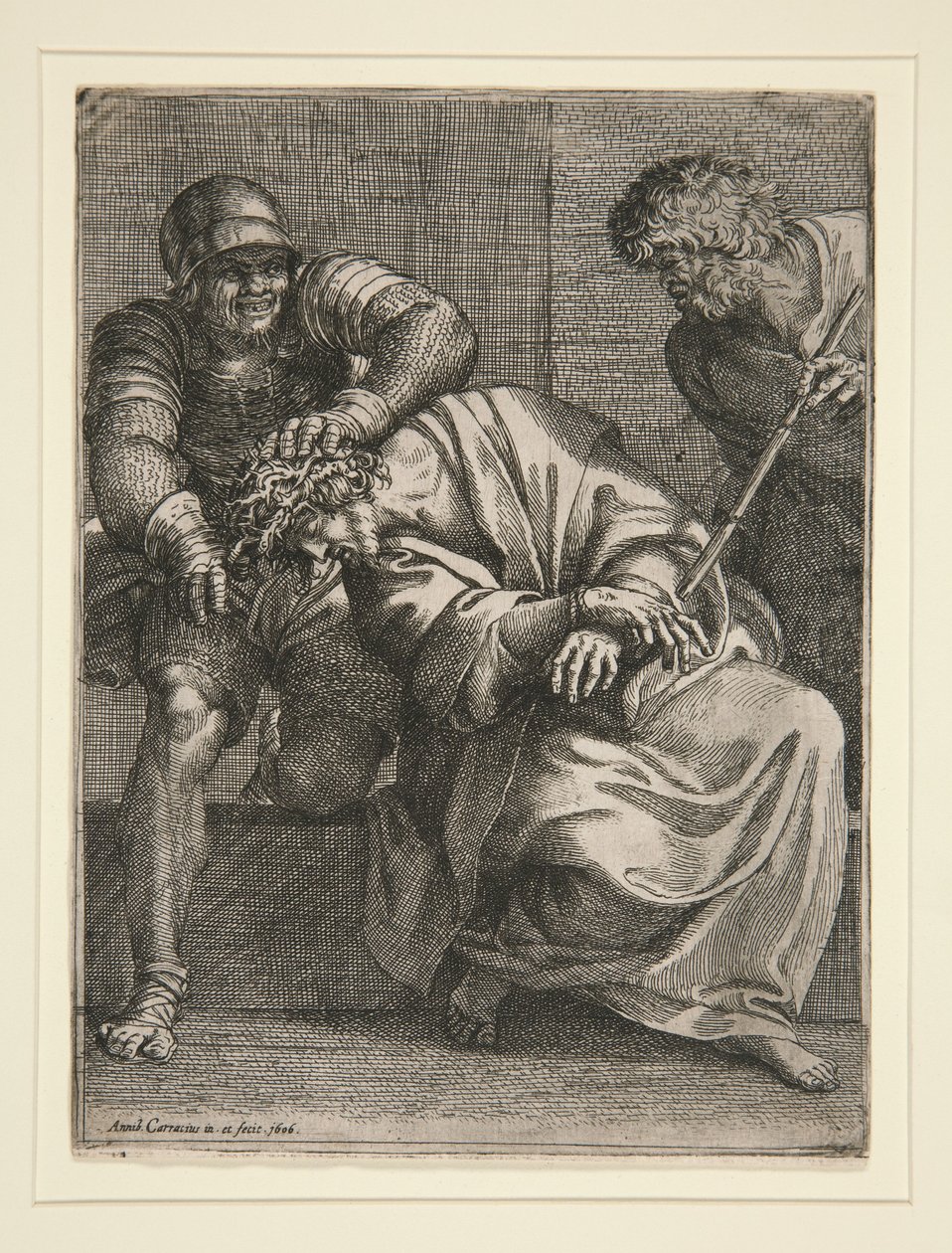 茨の冠をかぶるキリスト 作： Annibale Carracci