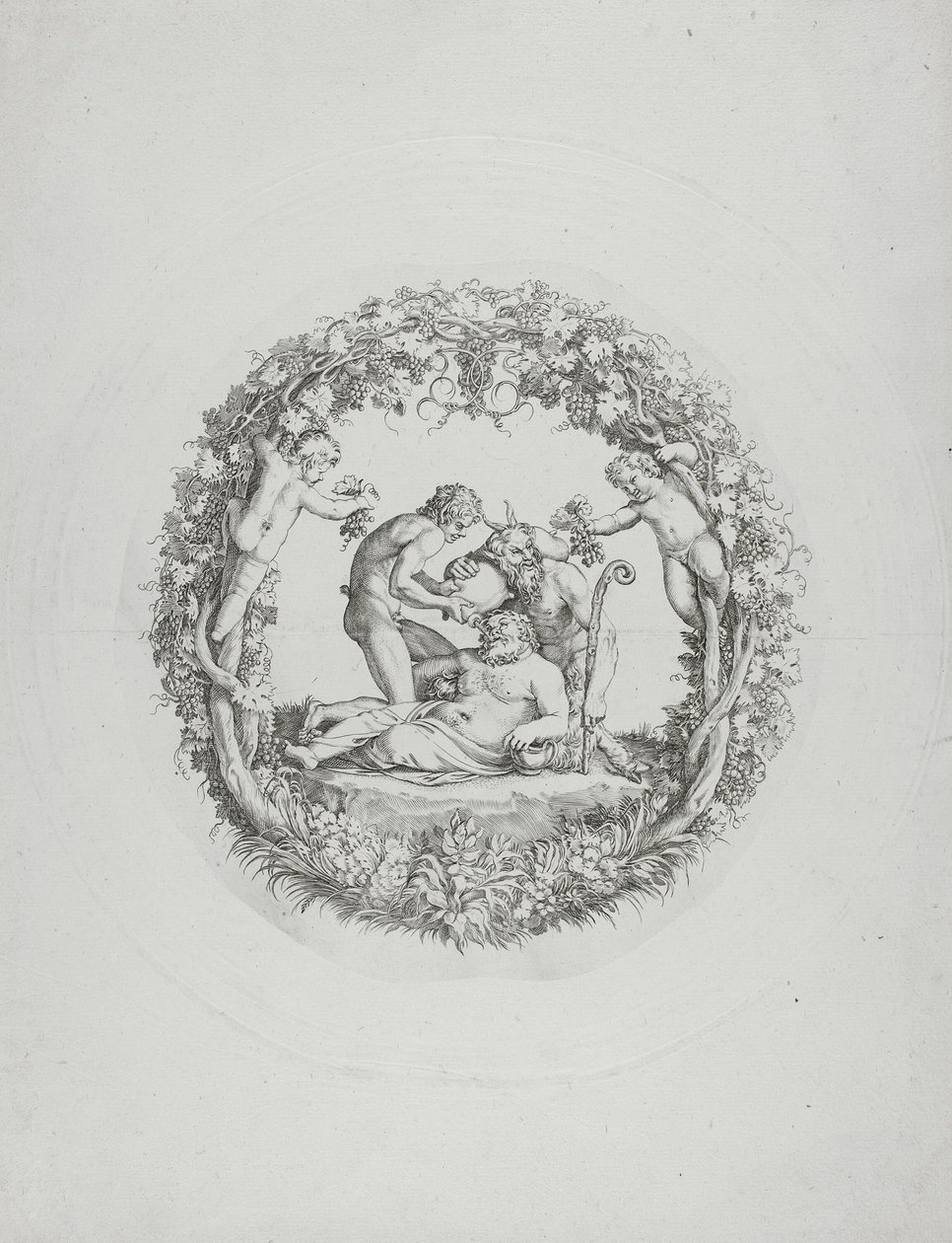 酔ったシレヌス（「タザ・ファルネーゼ」） 作： Annibale Carracci