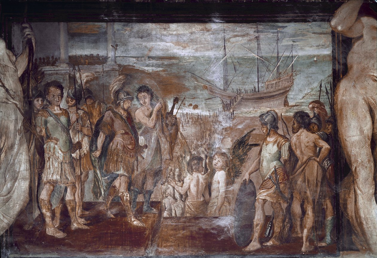 ジェイソンの生涯のエピソード：アルゴノーツの搭乗（フレスコ画 作： Annibale Carracci