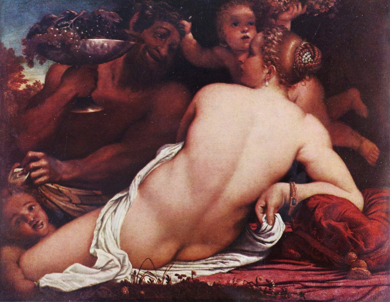 ドイツ語：サテュロスとキューピッドとバッカン・ヴィーナス 作： Annibale Carracci