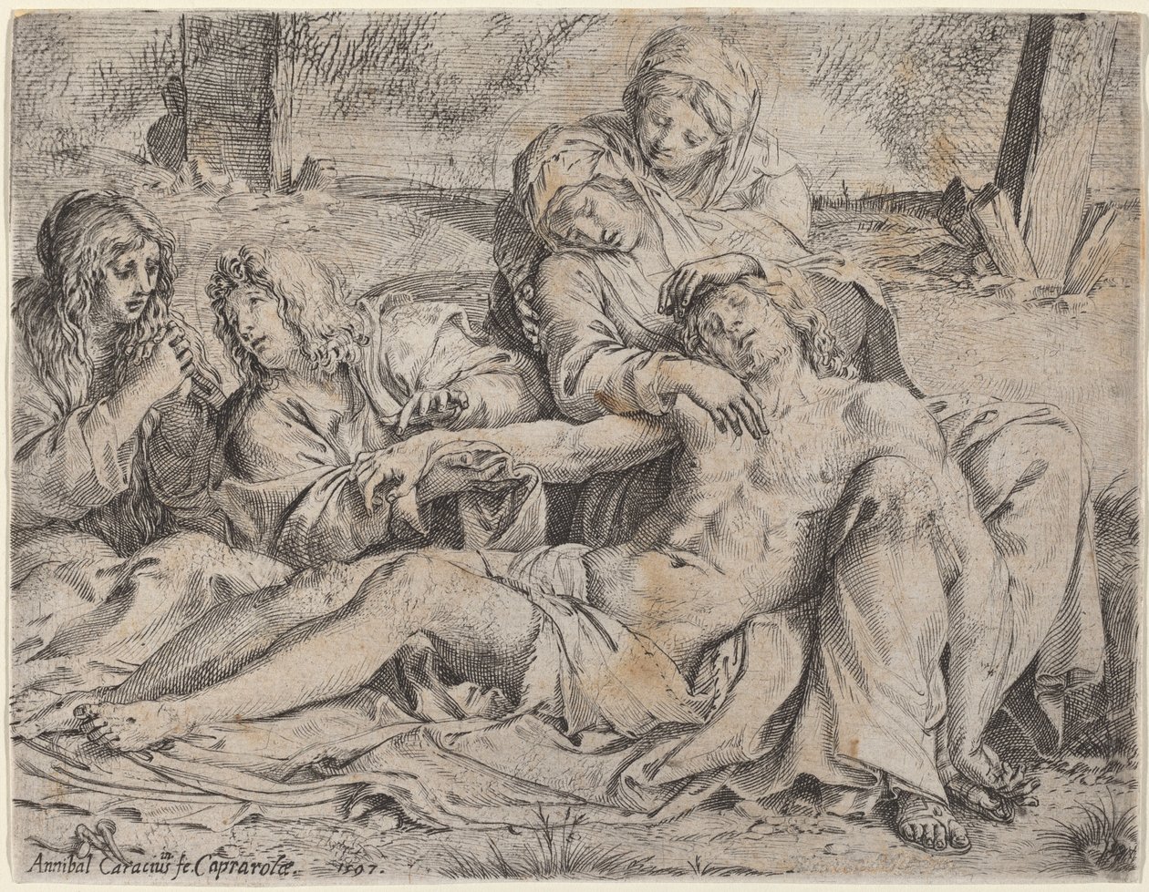 ピエタ (「カプラローラのキリスト」) 作： Annibale Carracci